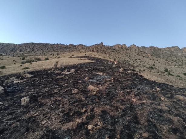 Foto - Gümüşhane’de dağlık alanda çıkan yangın söndürüldü