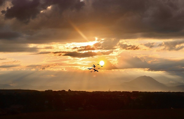 Gün batımı göz kamaştırdı