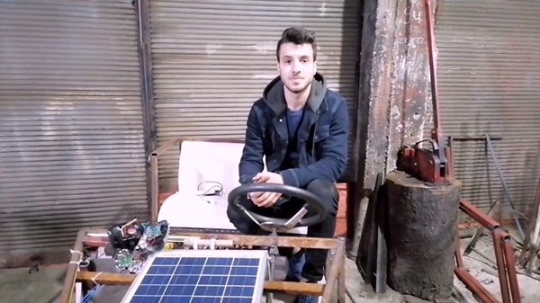 Foto - Güneş enerjisiyle çalışıyor... Hurda parçalardan yapıldı