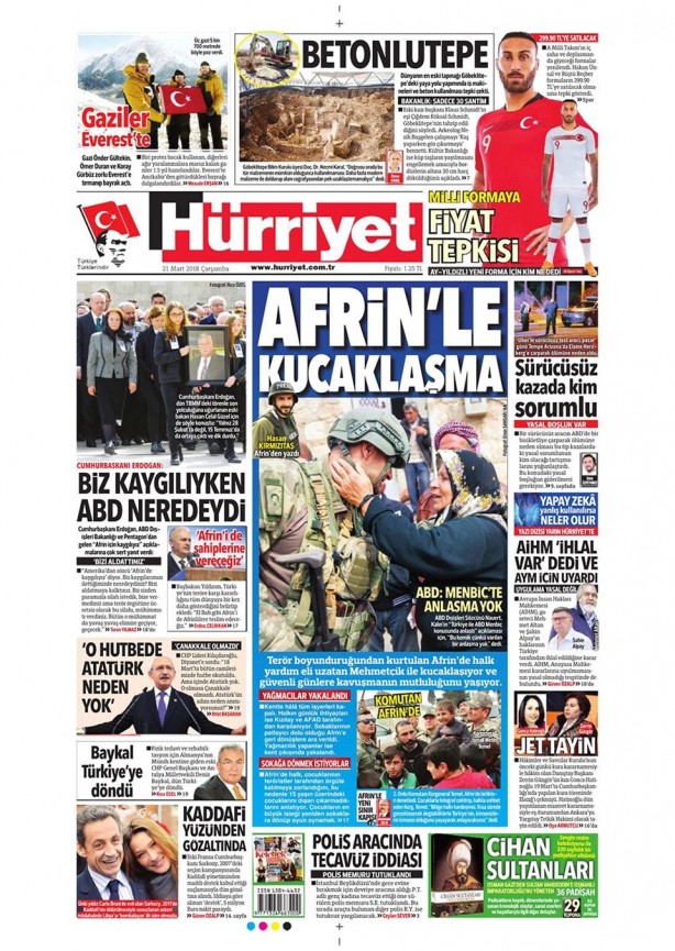Foto - Günün gazete manşetleri (21 Mart 2018)