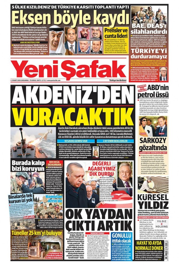 Foto - Günün gazete manşetleri (21 Mart 2018)