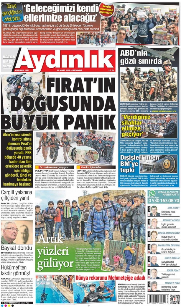Foto - Günün gazete manşetleri (21 Mart 2018)