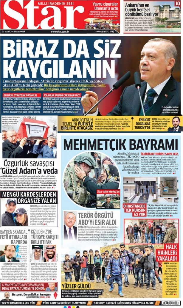 Foto - Günün gazete manşetleri (21 Mart 2018)