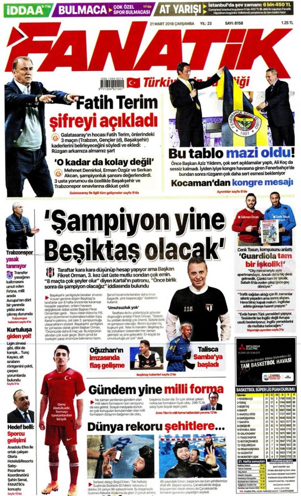 Foto - Günün gazete manşetleri (21 Mart 2018)