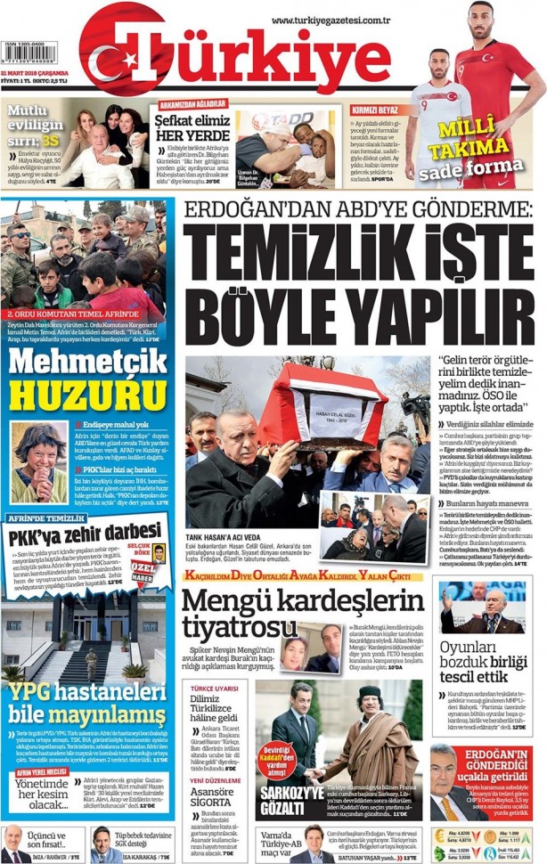Foto - Günün gazete manşetleri (21 Mart 2018)