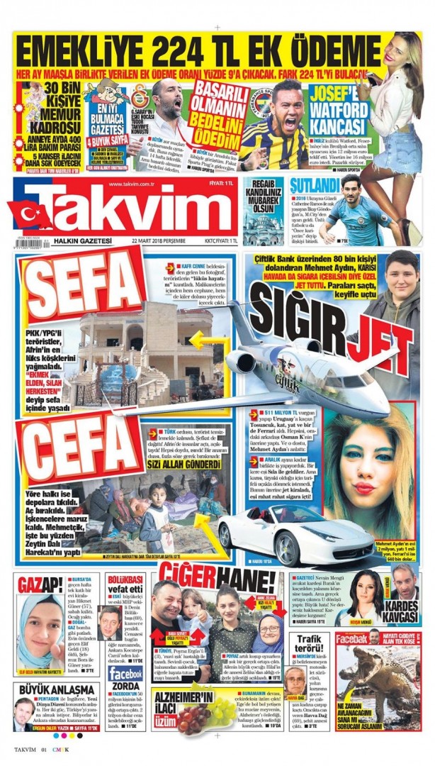 Foto - Günün gazete manşetleri - 22 Mart 2018