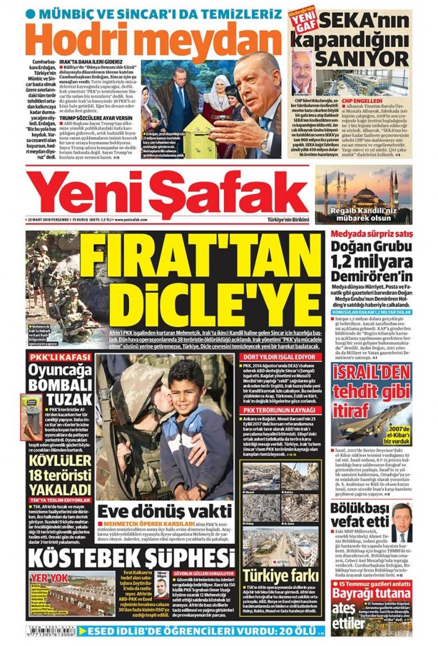 Foto - Günün gazete manşetleri - 22 Mart 2018