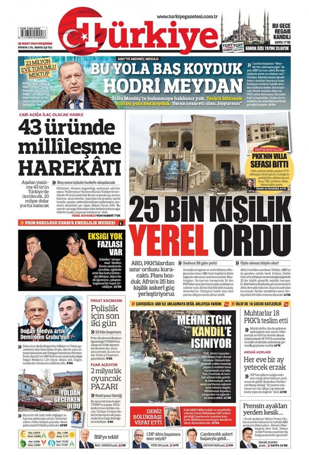 Foto - Günün gazete manşetleri - 22 Mart 2018