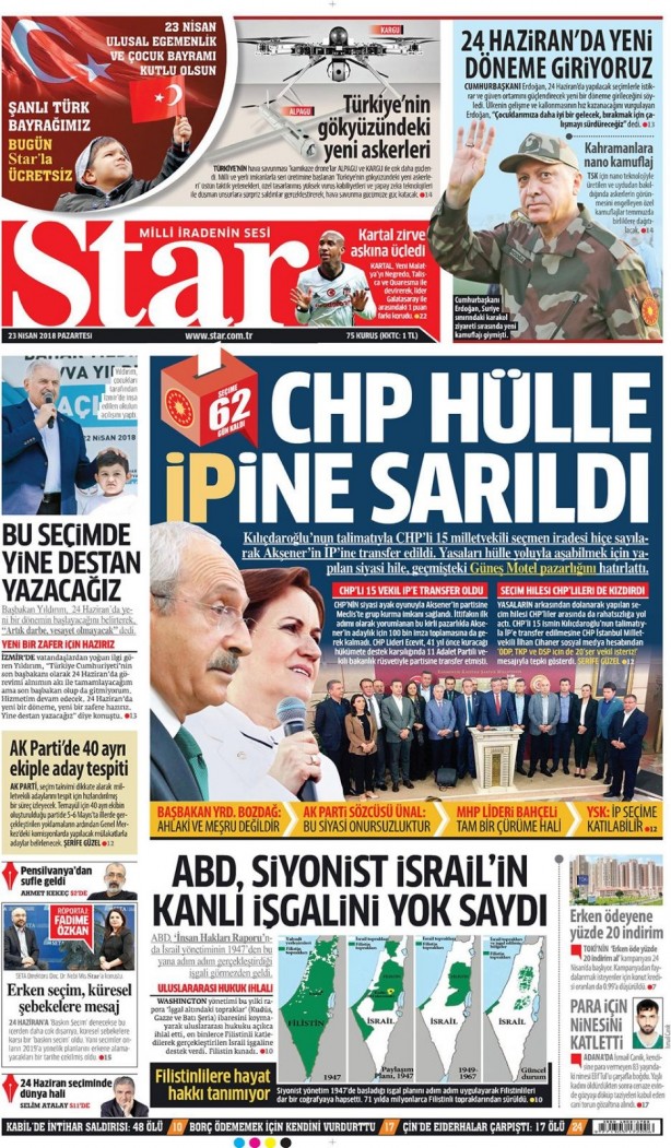 Foto - Günün gazete manşetleri (23 Nisan 2018)