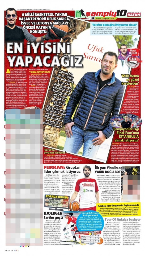 Foto - Günün spor gazete manşetleri (22 Şubat 2018)