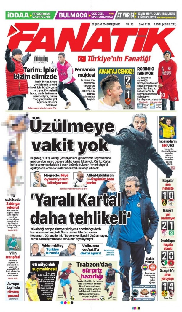 Foto - Günün spor gazete manşetleri (22 Şubat 2018)