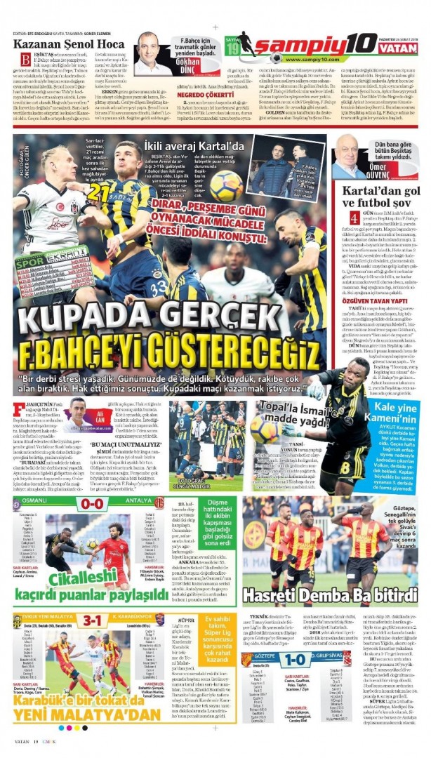 Foto - Günün spor gazete manşetleri (26 Şubat 2018)