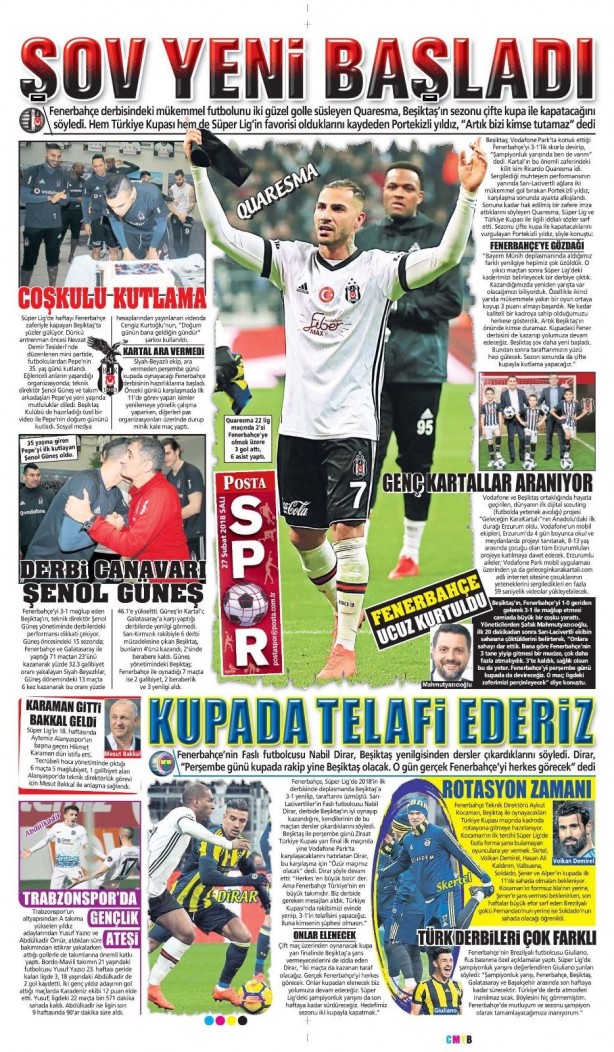 Foto - Günün spor gazete manşetleri (27 Şubat 2018)