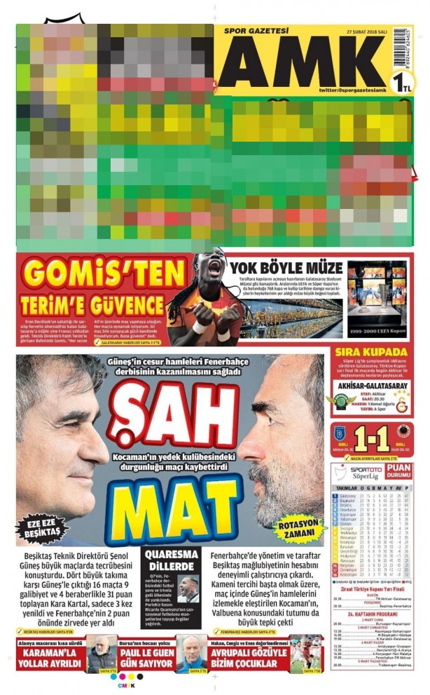 Foto - Günün spor gazete manşetleri (27 Şubat 2018)