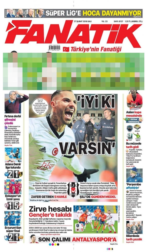 Foto - Günün spor gazete manşetleri (27 Şubat 2018)