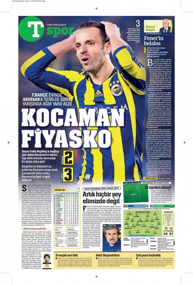 Foto - Günün spor gazete manşetleri (5 Mart 2018)