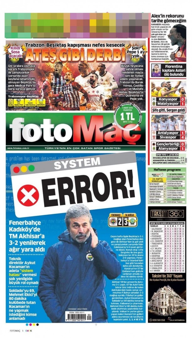 Foto - Günün spor gazete manşetleri (5 Mart 2018)