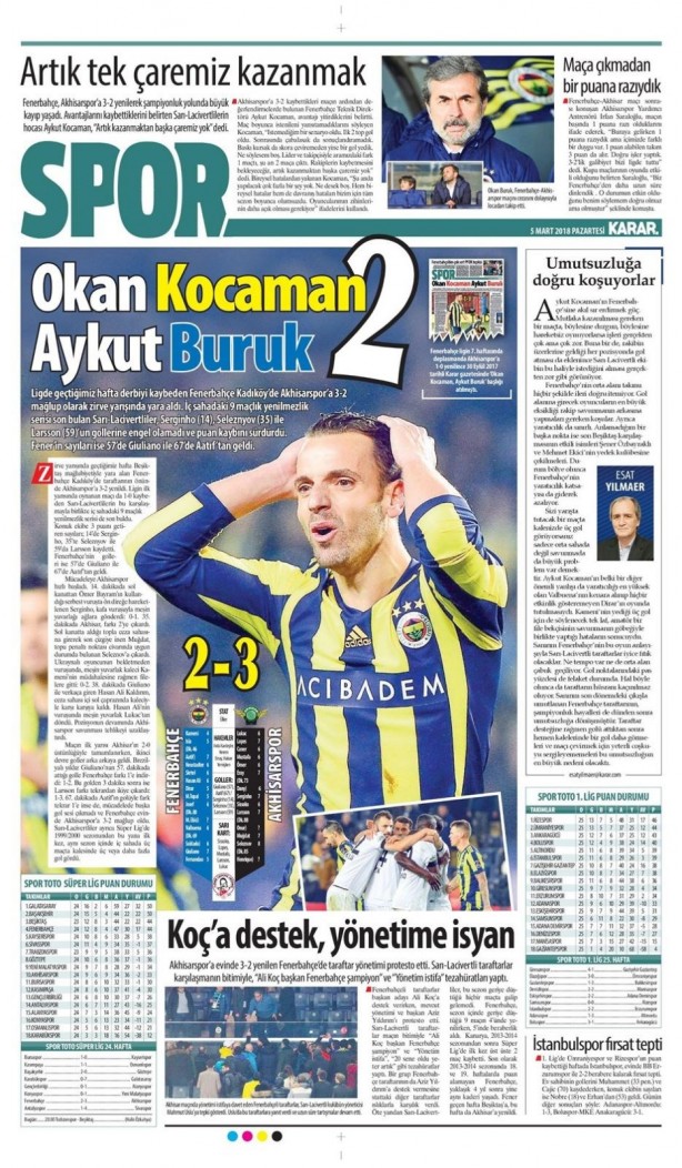 Foto - Günün spor gazete manşetleri (5 Mart 2018)