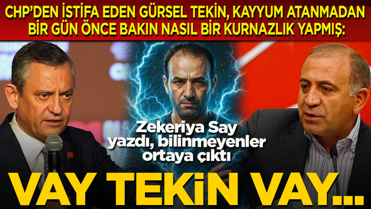 Gürsel Tekin kimdir? CHP'den istifa eden Gürsel Tekin kayyım atanmadan bir gün önce bakın nasıl bir kurnazlık yapmış