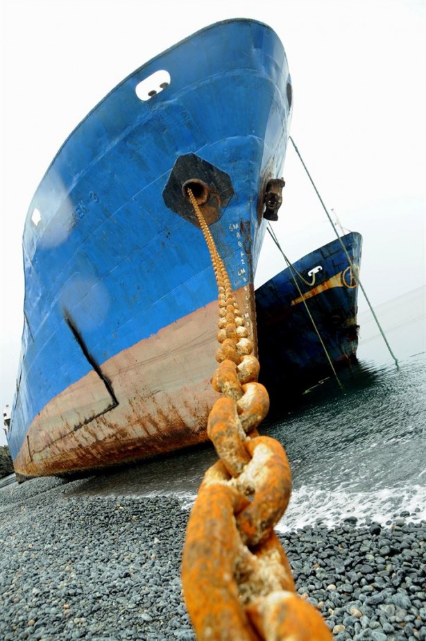 Foto - Hacizli gemileri parçalamaya çalışırken suçüstü yakalandılar