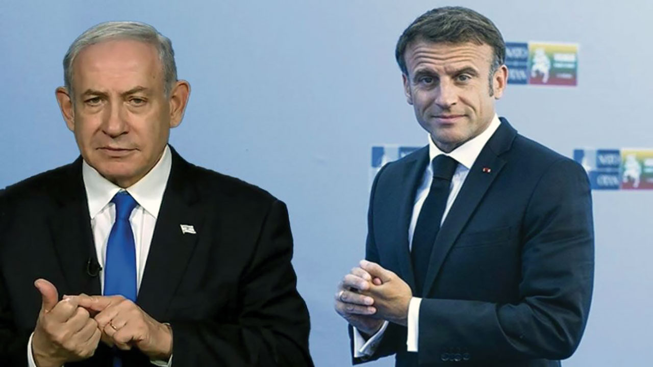 Foto - Haçlı Fransa çıkarları söz konusu olunca Katil İsrail'e tepki gösterdi!