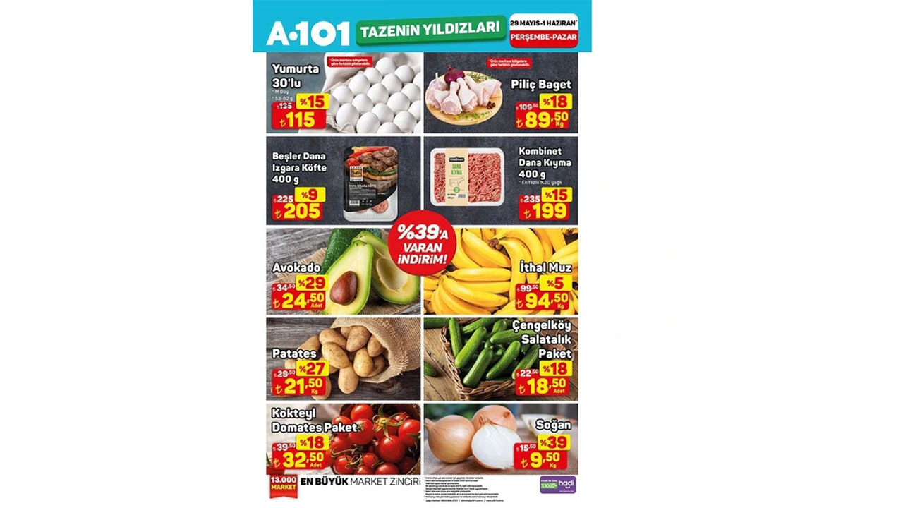 Foto - Hafta sonu indirimler bomba gibi geliyor! A101’de 31 Mayıs - 1 Haziran indirimleri yayımlandı