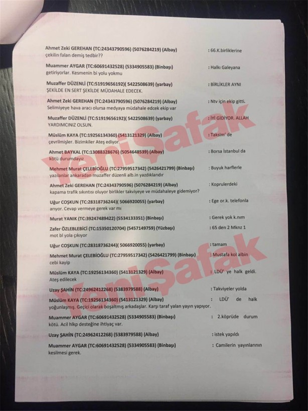 Foto - Hain Gülen'in askerlerinin darbe yazışmaları