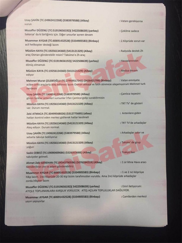 Foto - Hain Gülen'in askerlerinin darbe yazışmaları