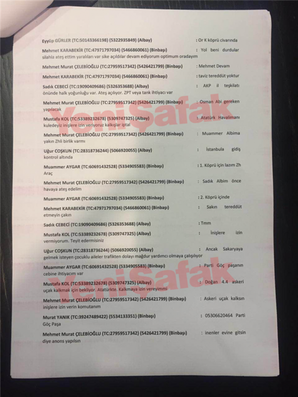 Foto - Hain Gülen'in askerlerinin darbe yazışmaları
