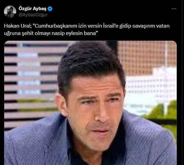 Foto - Hakan Ural "Erdoğan izin versin İsrail'e gidip savaşırım" haberine fena patladı: Mertlik bozuldu