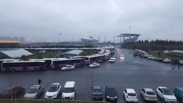 Halk otobüsleri kontak kapattı