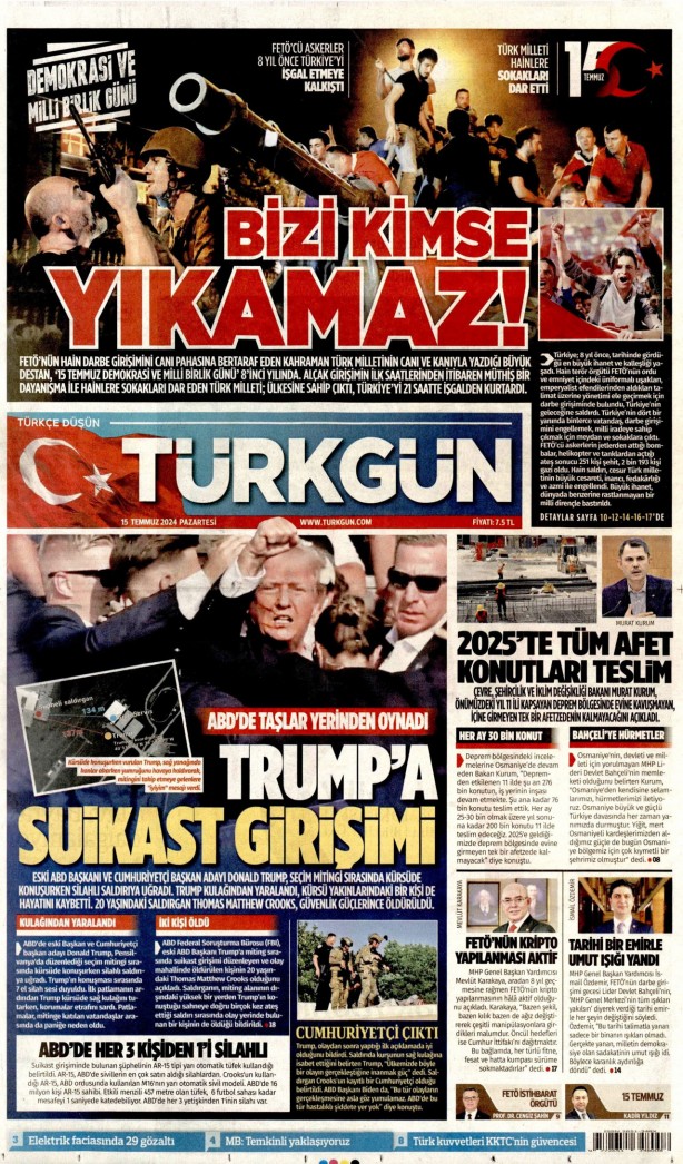 Foto - Hangi gazete 15 Temmuz destanını nasıl gördü?