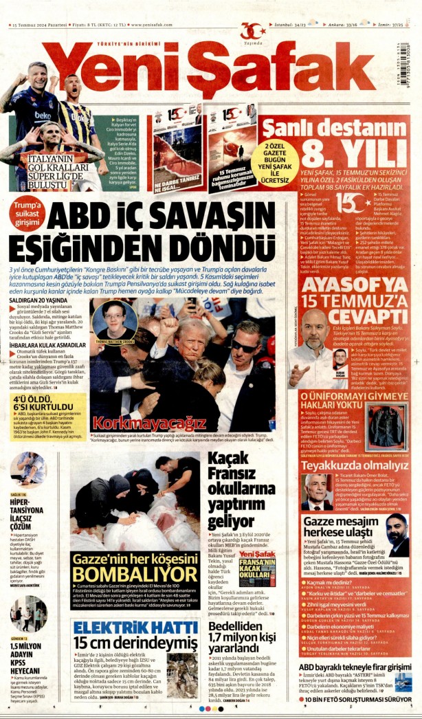 Foto - Hangi gazete 15 Temmuz destanını nasıl gördü?