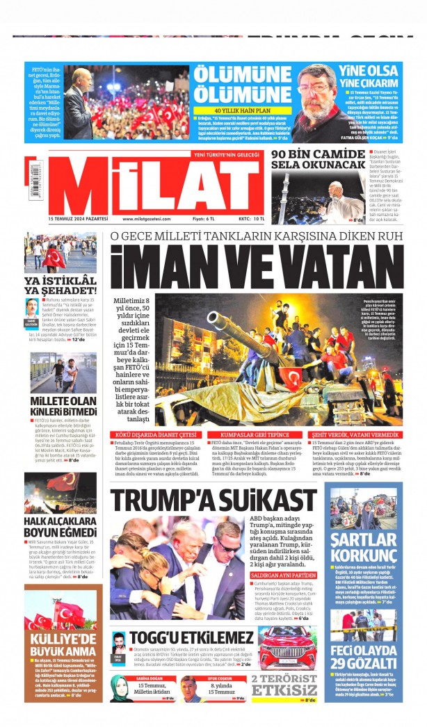Foto - Hangi gazete 15 Temmuz destanını nasıl gördü?