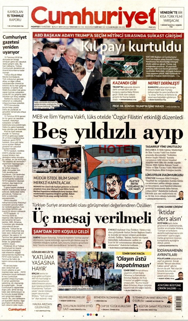 Foto - Hangi gazete 15 Temmuz destanını nasıl gördü?