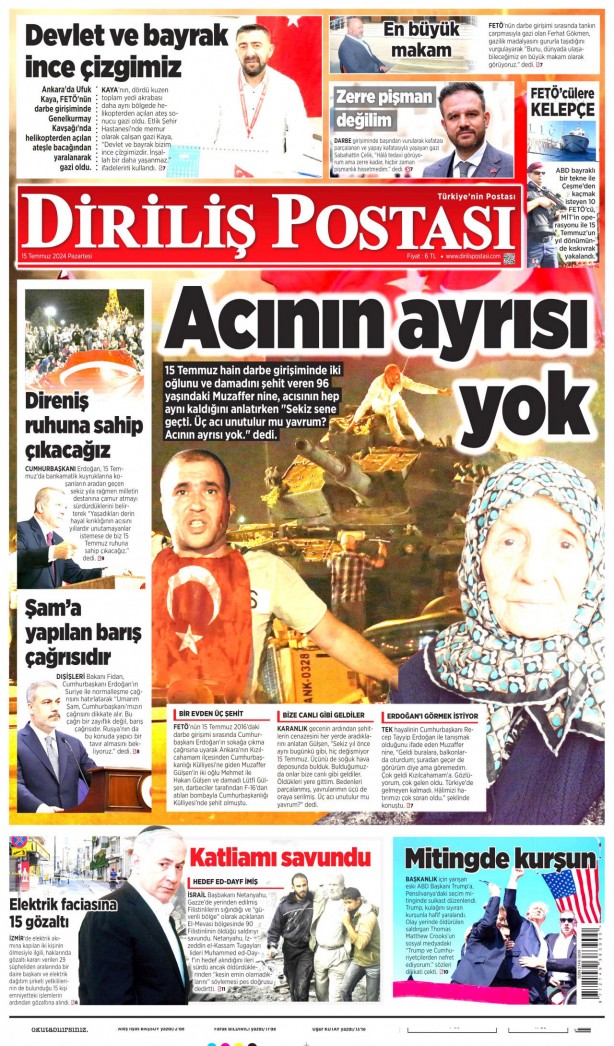 Foto - Hangi gazete 15 Temmuz destanını nasıl gördü?