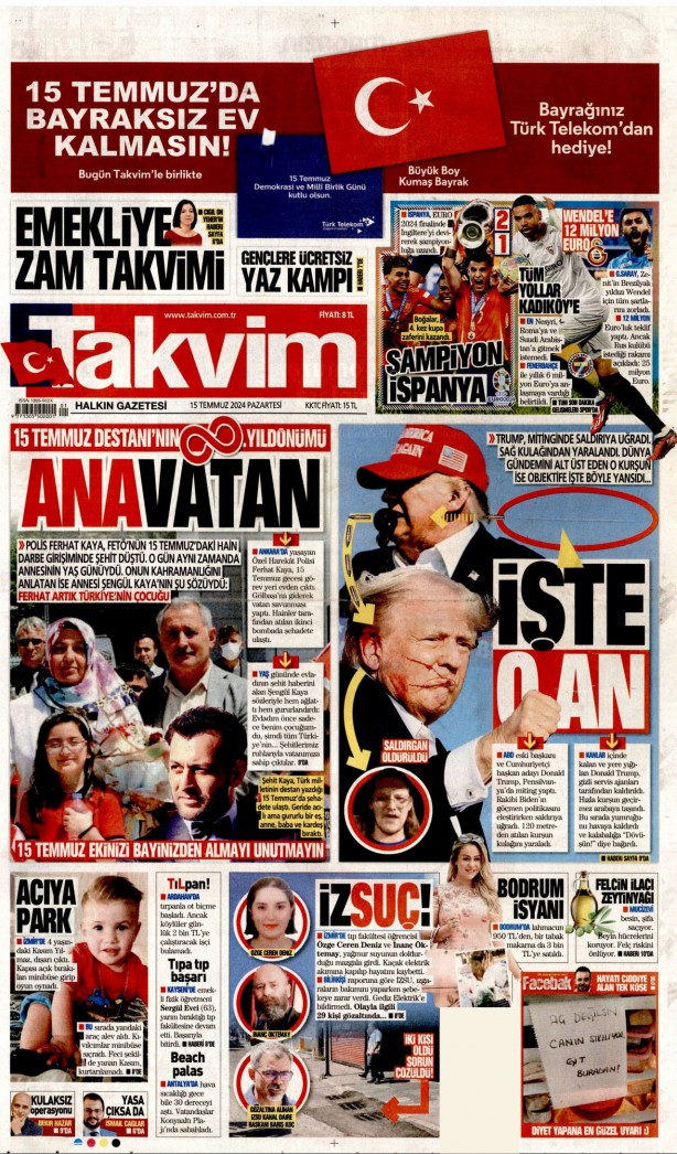 Foto - Hangi gazete 15 Temmuz destanını nasıl gördü?