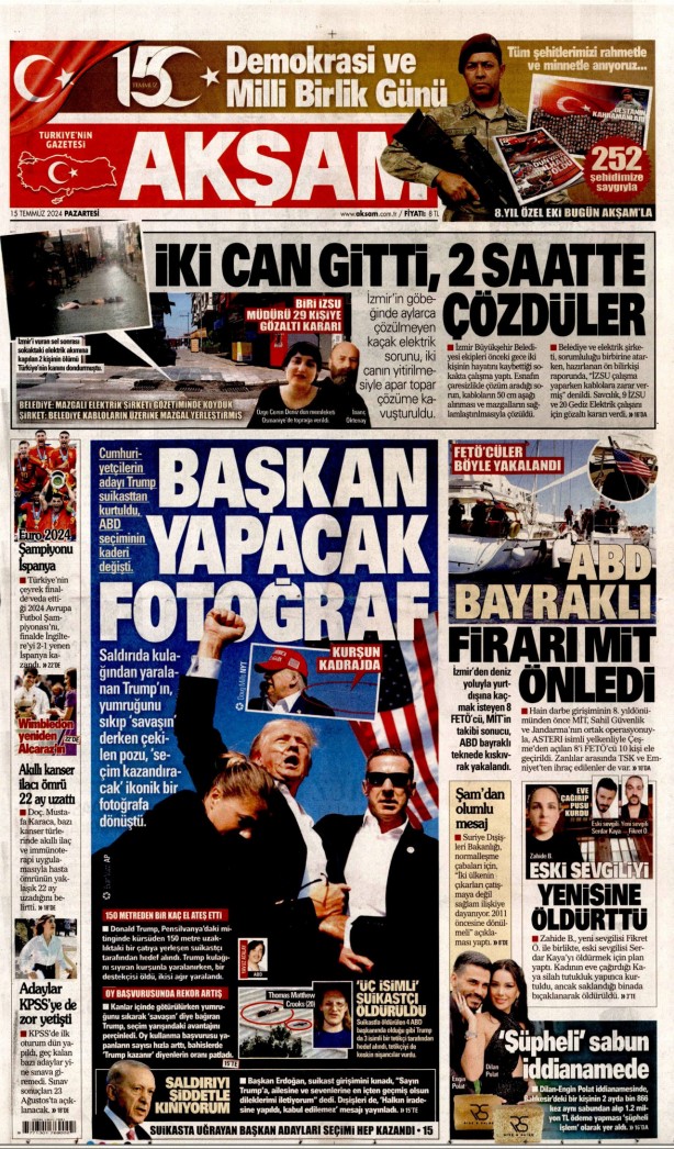 Foto - Hangi gazete 15 Temmuz destanını nasıl gördü?