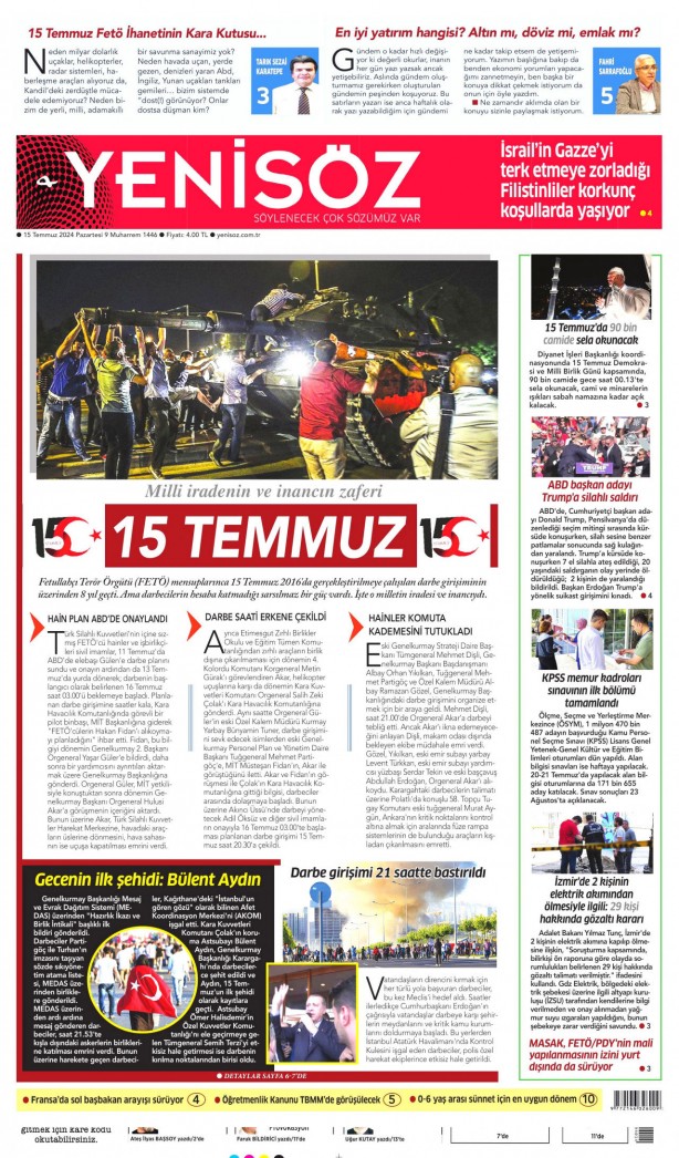 Foto - Hangi gazete 15 Temmuz destanını nasıl gördü?