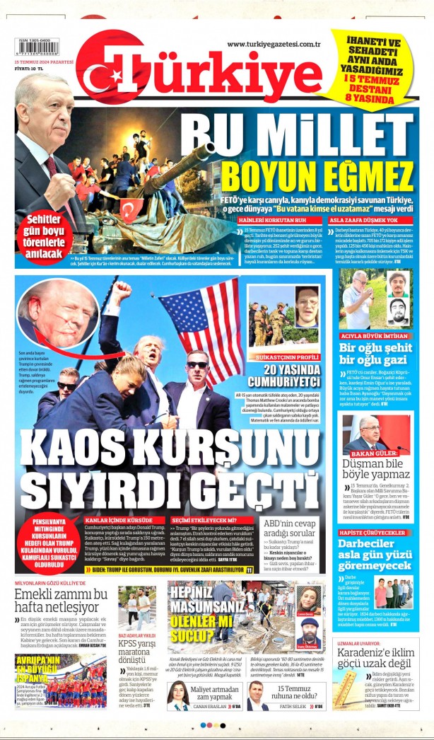 Foto - Hangi gazete 15 Temmuz destanını nasıl gördü?