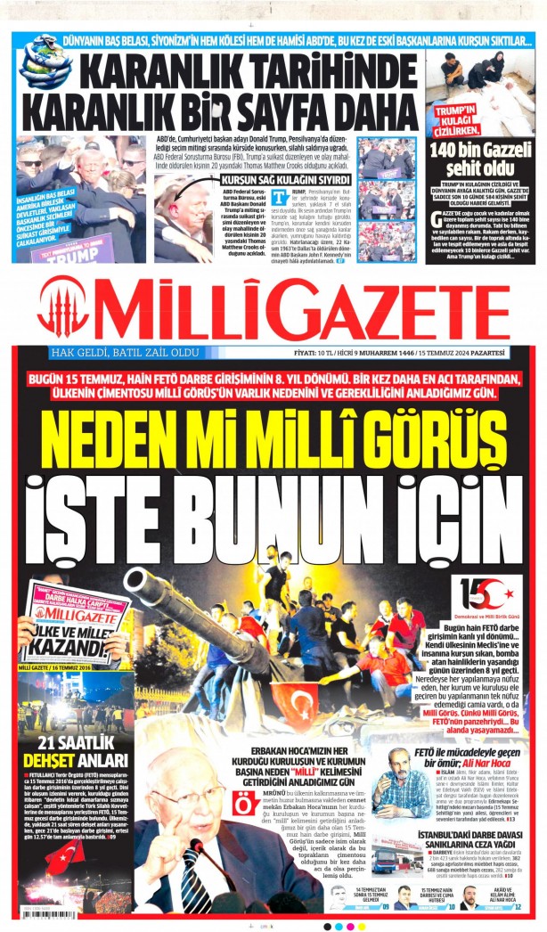 Foto - Hangi gazete 15 Temmuz destanını nasıl gördü?