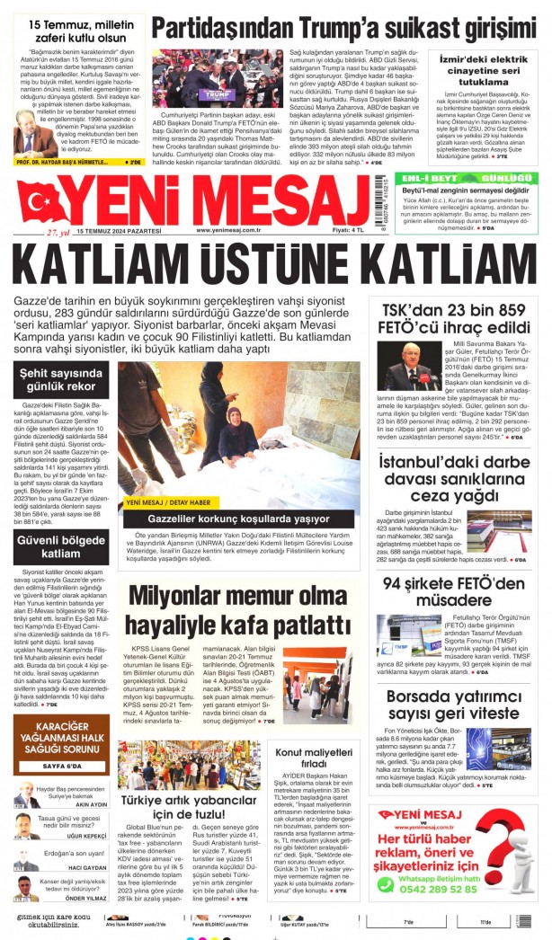 Foto - Hangi gazete 15 Temmuz destanını nasıl gördü?