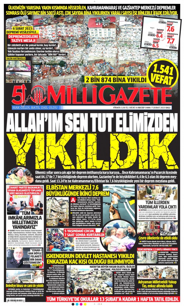 Foto - Hangi gazete depremi nasıl gördü?