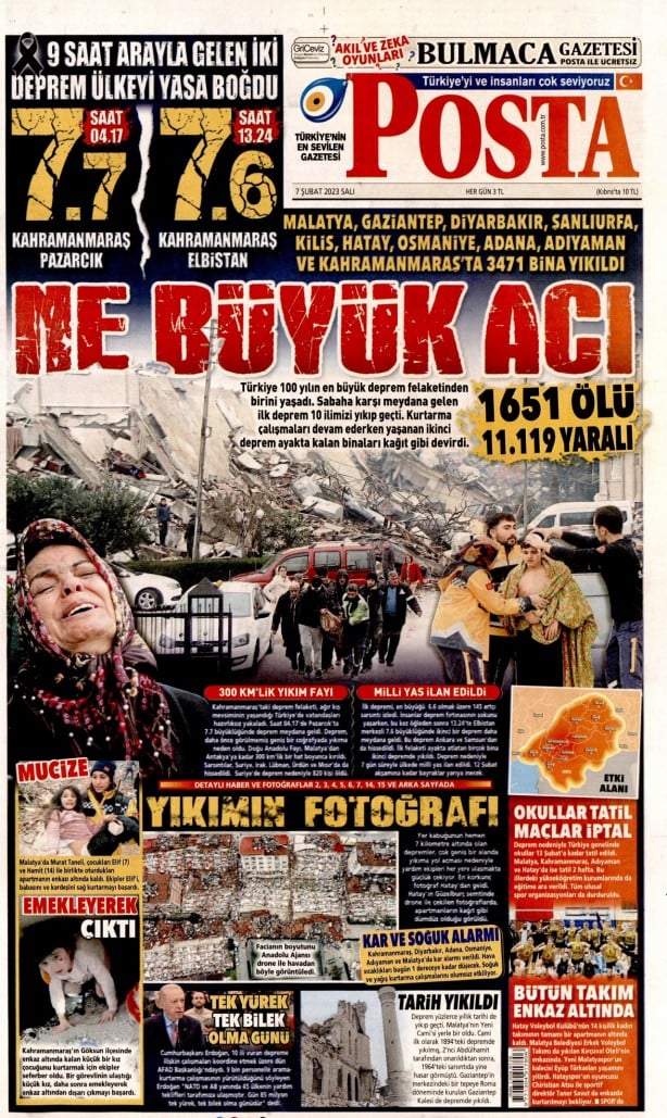 Foto - Hangi gazete depremi nasıl gördü?