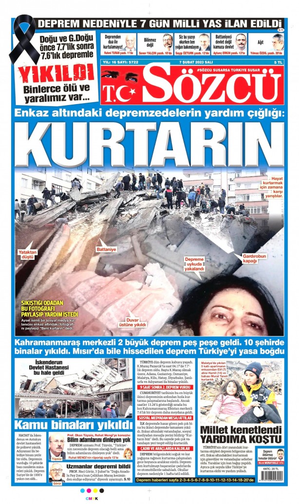 Foto - Hangi gazete depremi nasıl gördü?