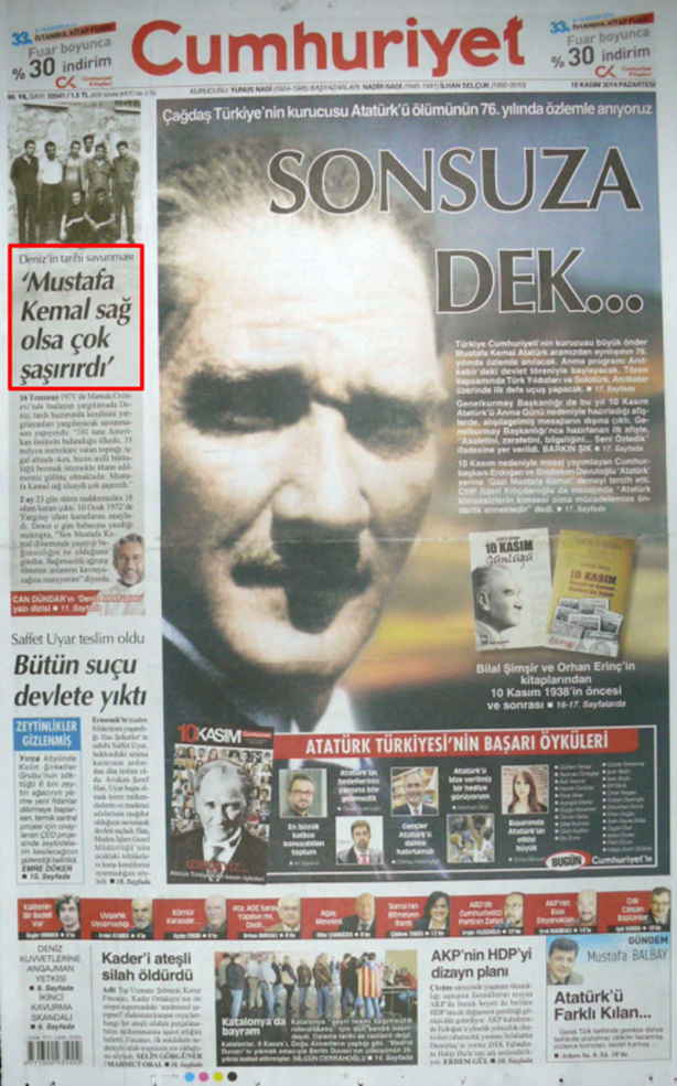 Foto - Hani "Biz ve onlar demek doğru değil" diyorlar ya… Sözcü’nün bu yaptığına ‘Atatürk istismarı’ denir!
