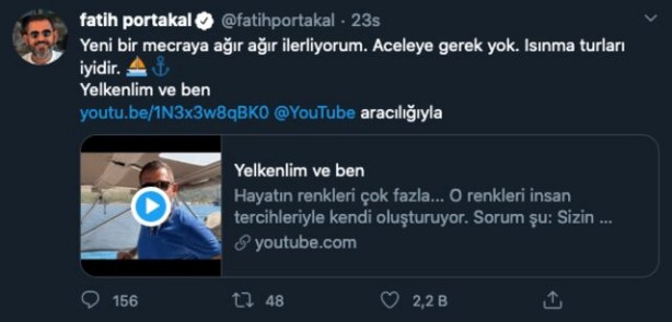 Foto - Hapsi istenen Fatih Portakal yeni rotasını paylaştı