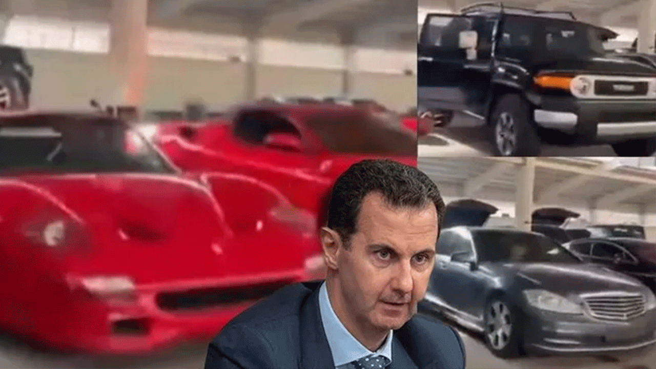 Haramzade katil... Esed'in garajındaki araçlar ağızları açık bıraktı