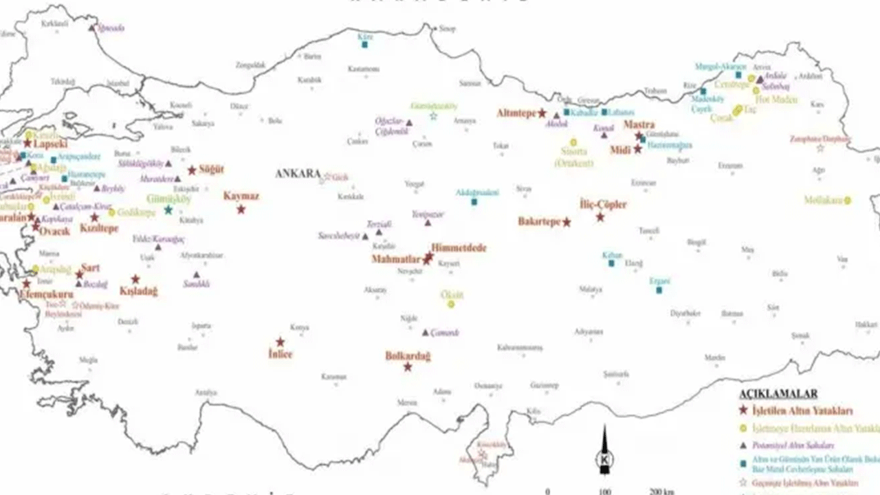 Foto - Haritayı paylaşarak duyurdular: O ilimizden altın fişkırıyor!