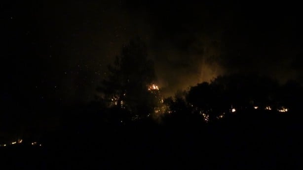 Foto - Hatay'da çıkan orman yangınına sabah saatlerinde de müdahale devam ediyor